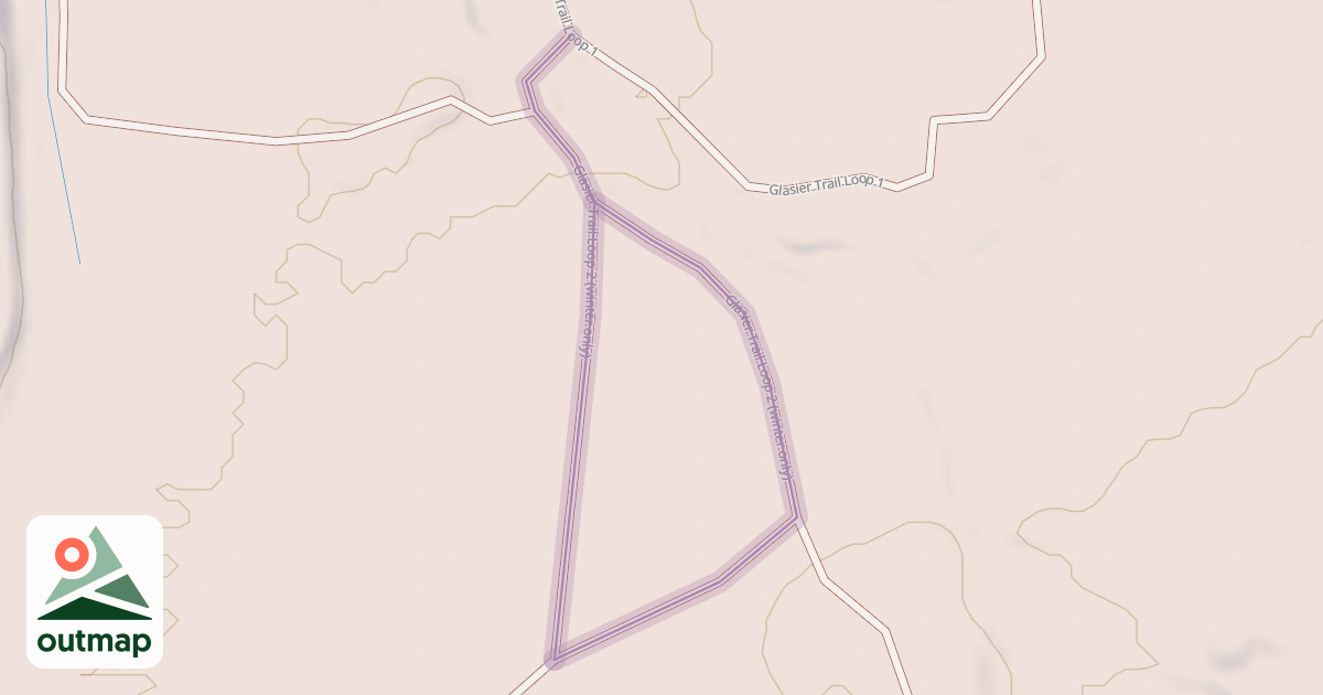 Map of Glasier Trail Loop 2 (winter only)