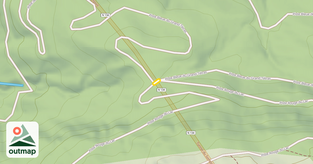 Map of Piste Bleue du Grand Tétras
