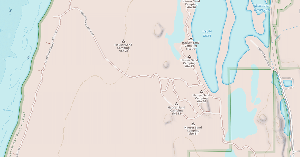 Map preview of Hauser Ohv Trail