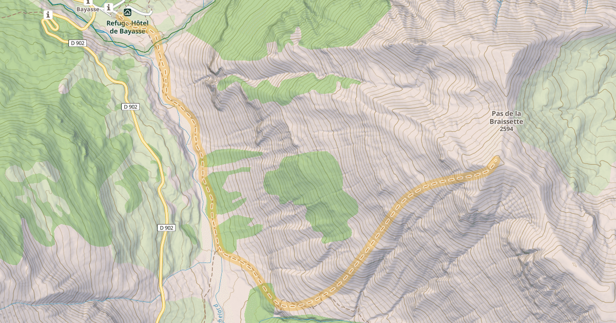 Map preview of Tête du Clot des Pastres — Bayasse