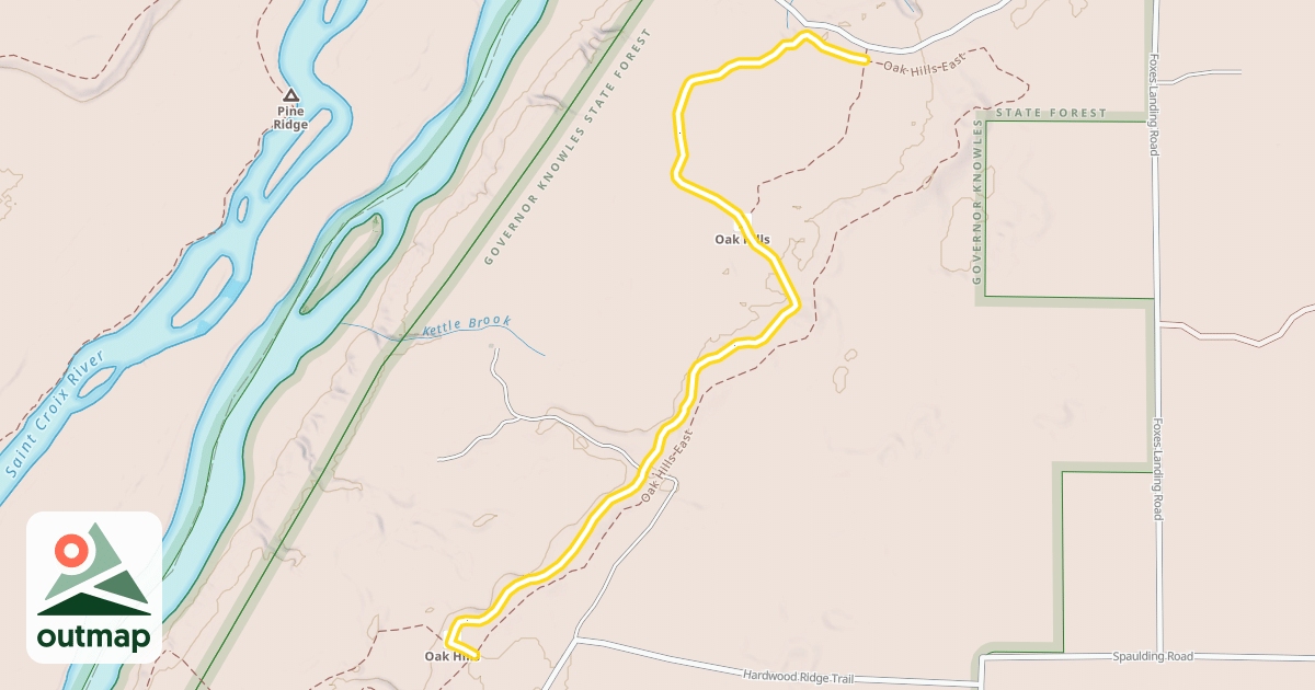 Map of Oak Hills West