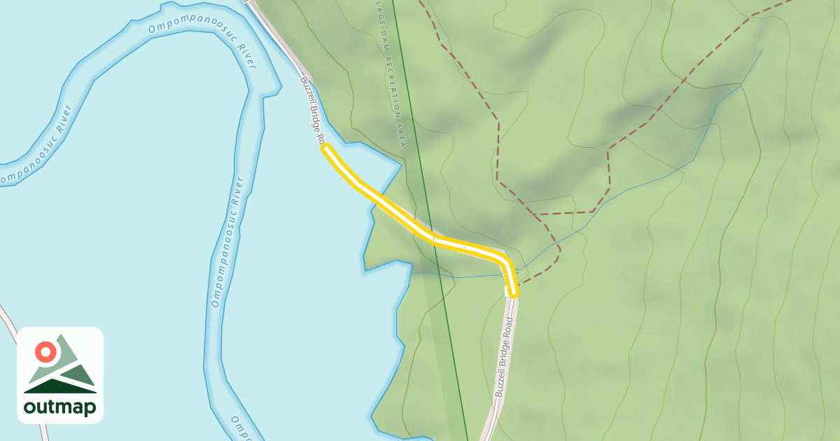 Map of Buzzell Bridge Road
