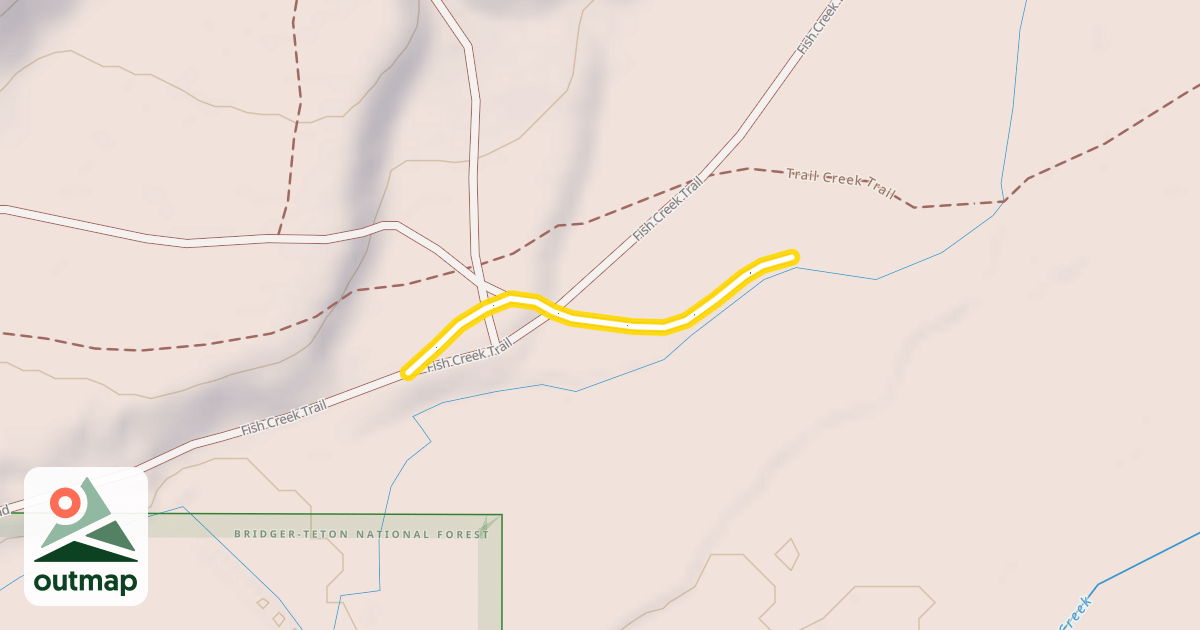 Map of Fish Creek Road Snowmobile Trail