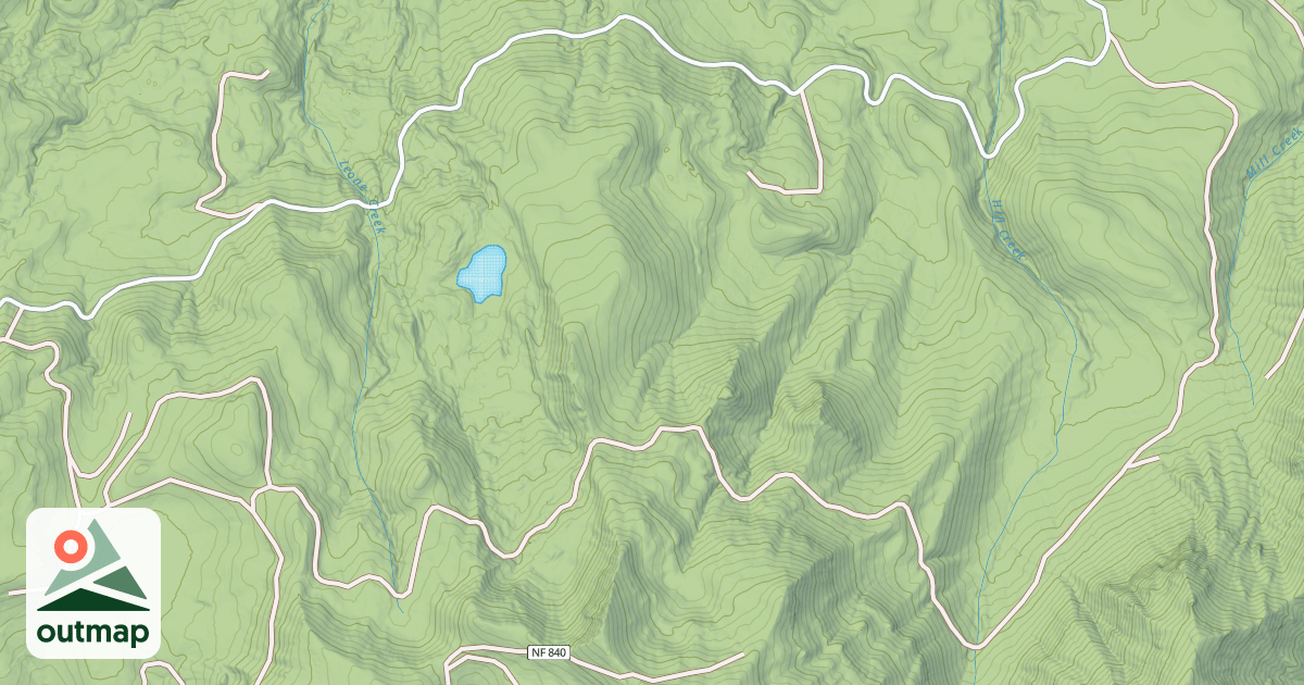 Map of UPPER HILLS CREEK ROAD
