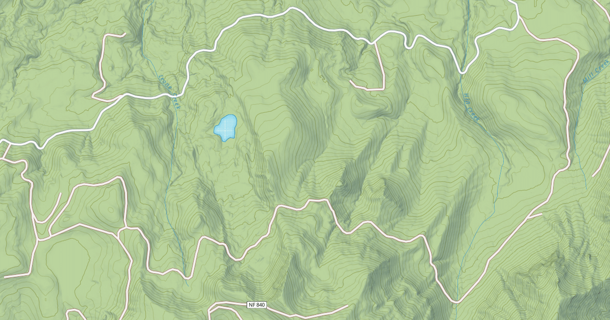 Map preview of UPPER HILLS CREEK ROAD