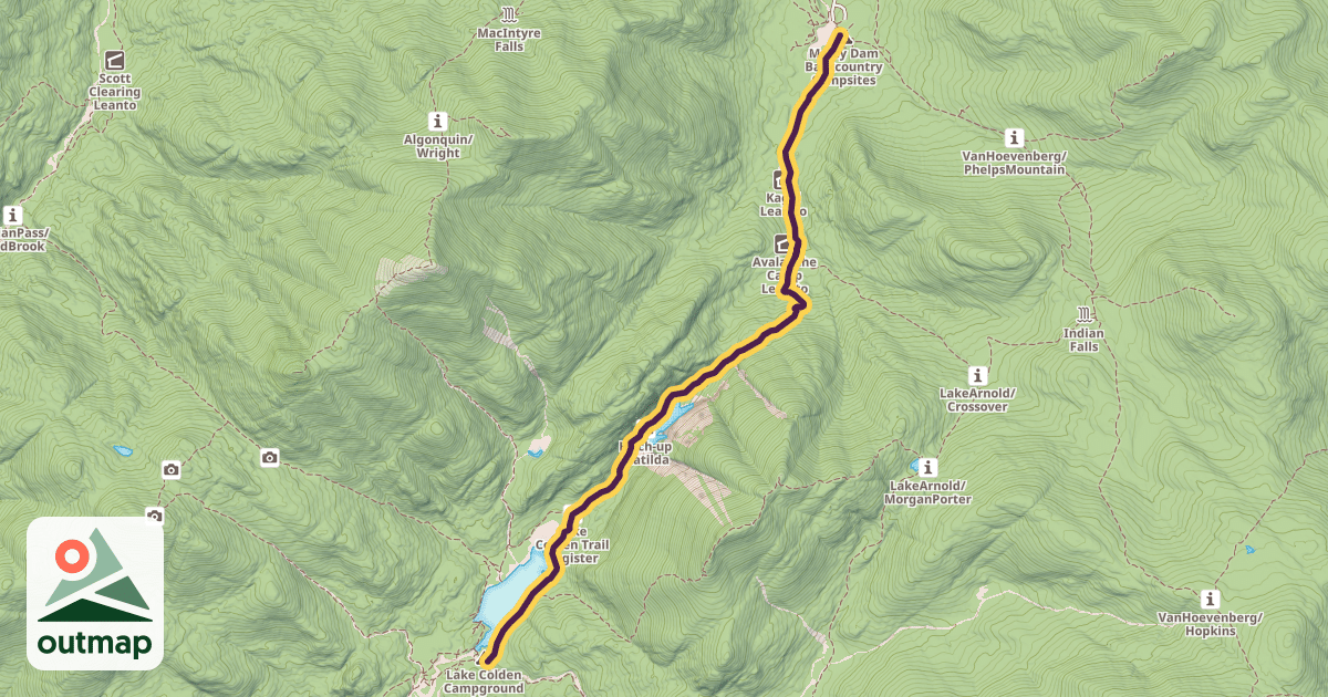 Map of Avalanche Pass Trail
