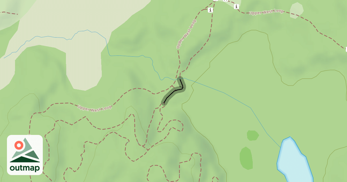 Map of Highland Mountain Bike Trails - A Loop