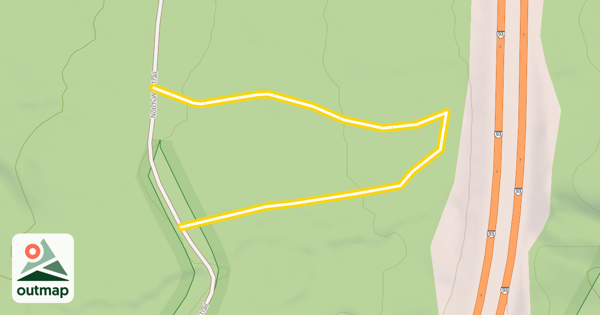 Map of Bickford XC ski trail