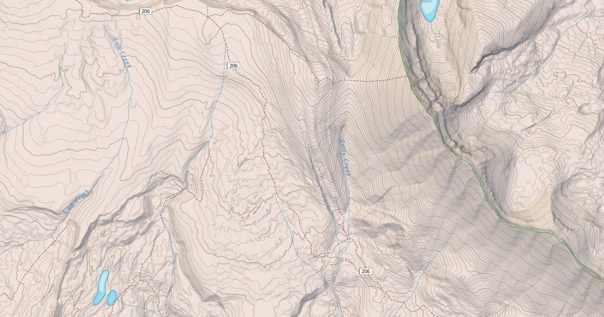 Map preview of Cabin Creek Divide