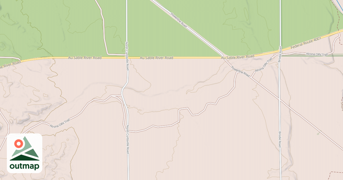 Map of Alcona Atv Trail