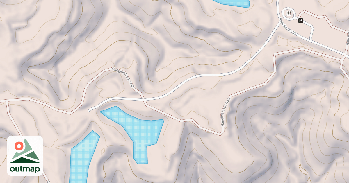 Map of Hanging Rock Loop