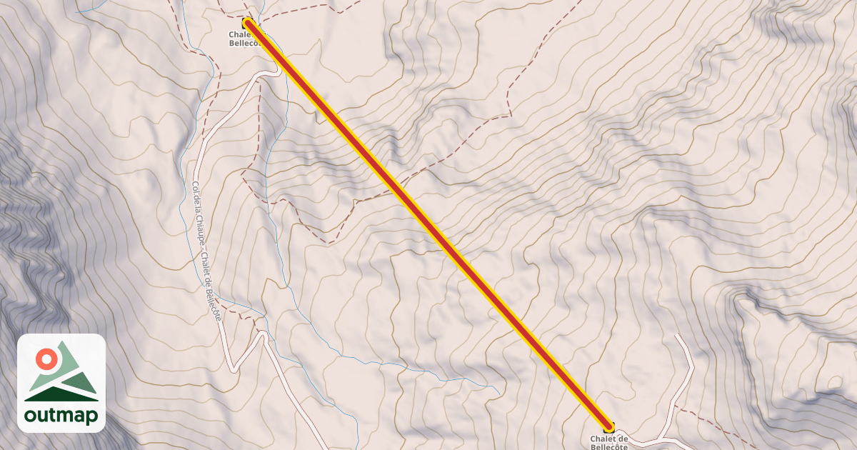 Map of Chalet de Bellecôte
