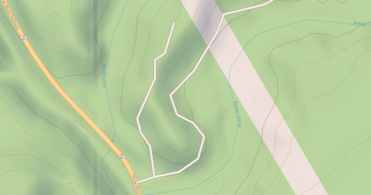 Map preview of LOUIE CREEK