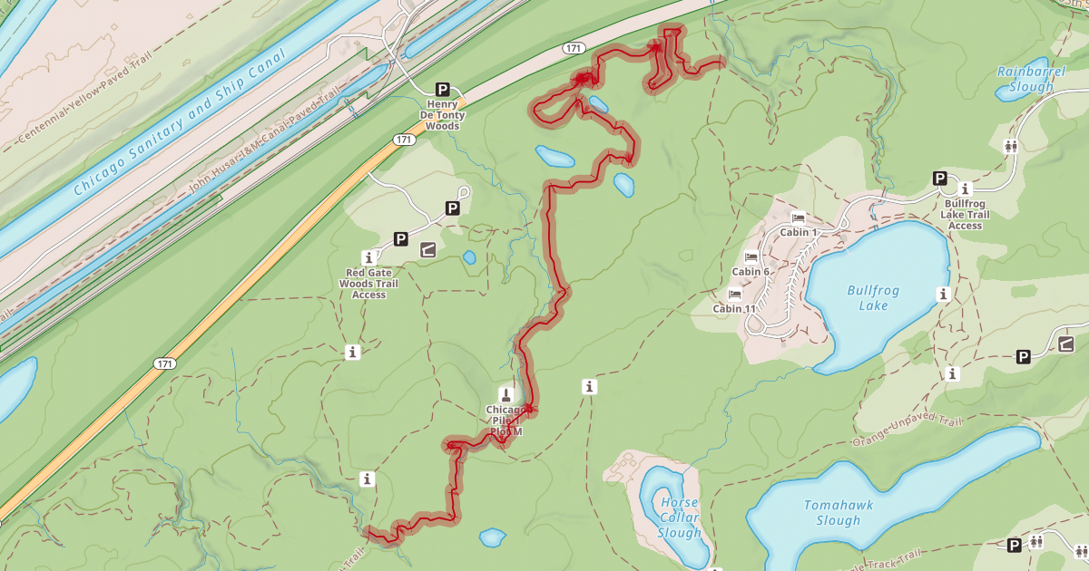 Map preview of Yellow Single Track Trail