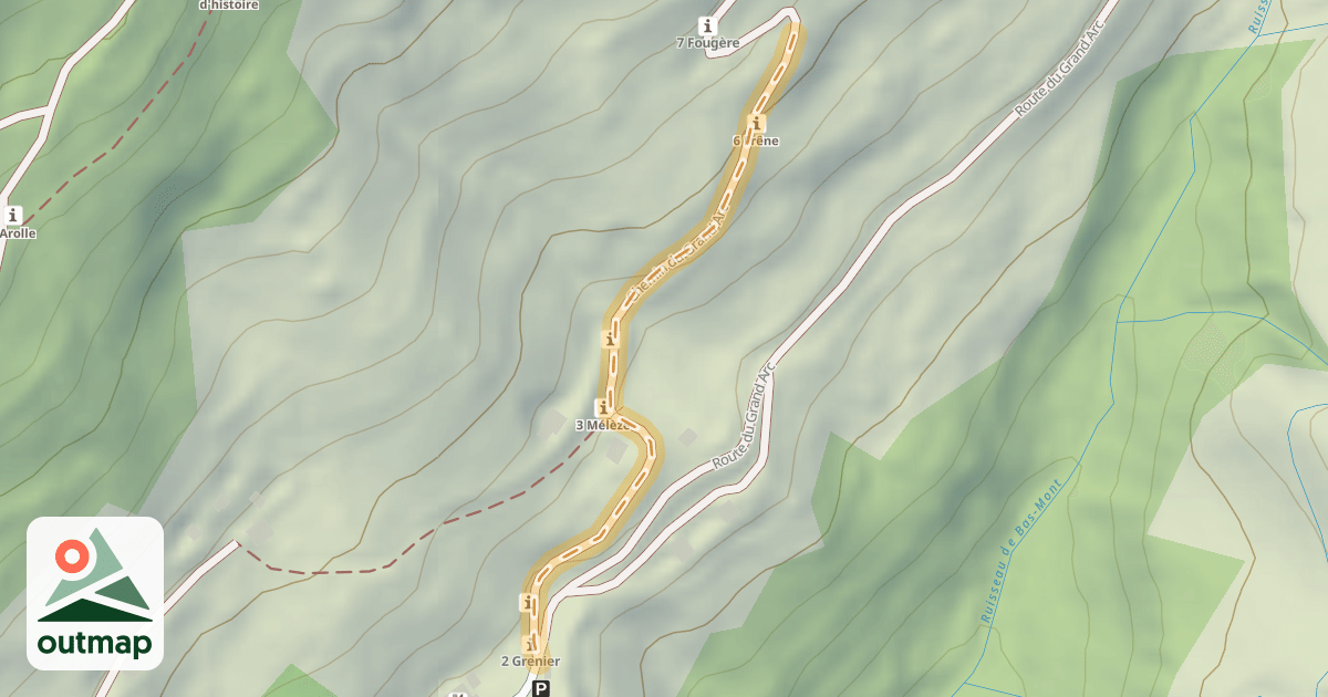 Map of Chemin du Grand Arc