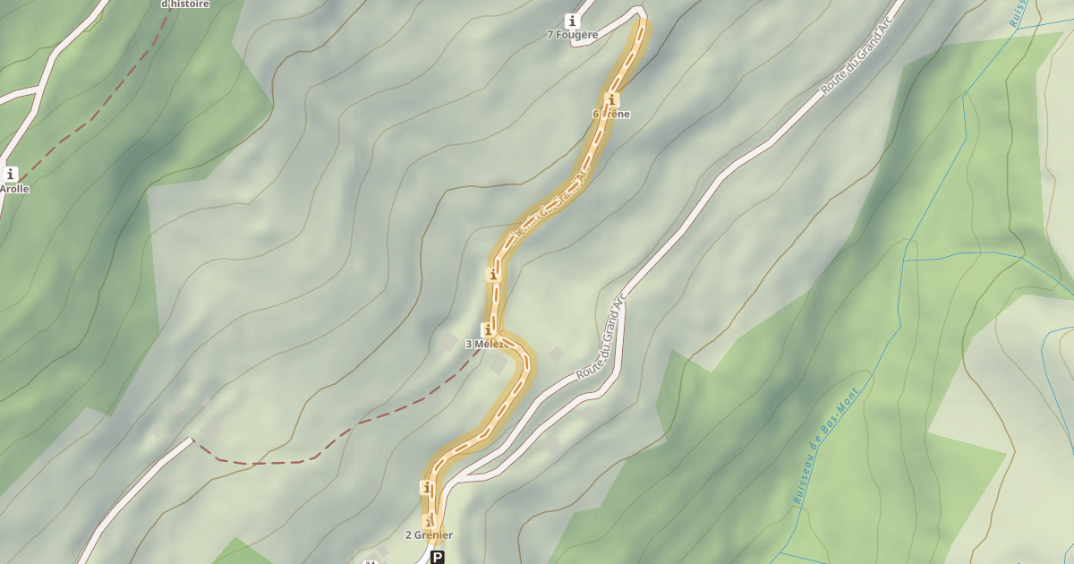 Map preview of Chemin du Grand Arc
