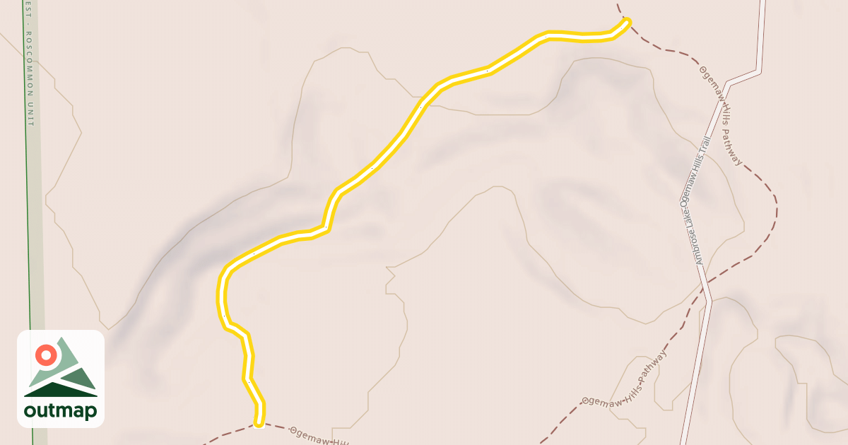 Map of Ogemaw Hills Pathway