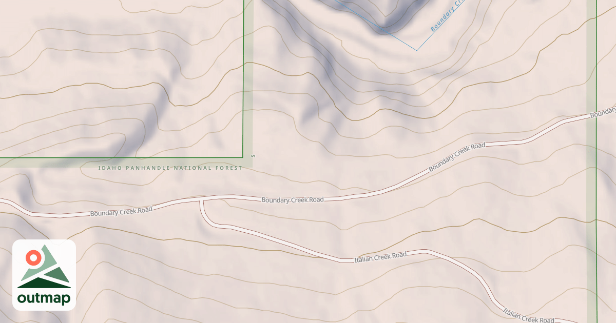 Map of BOUNDARY CREEK