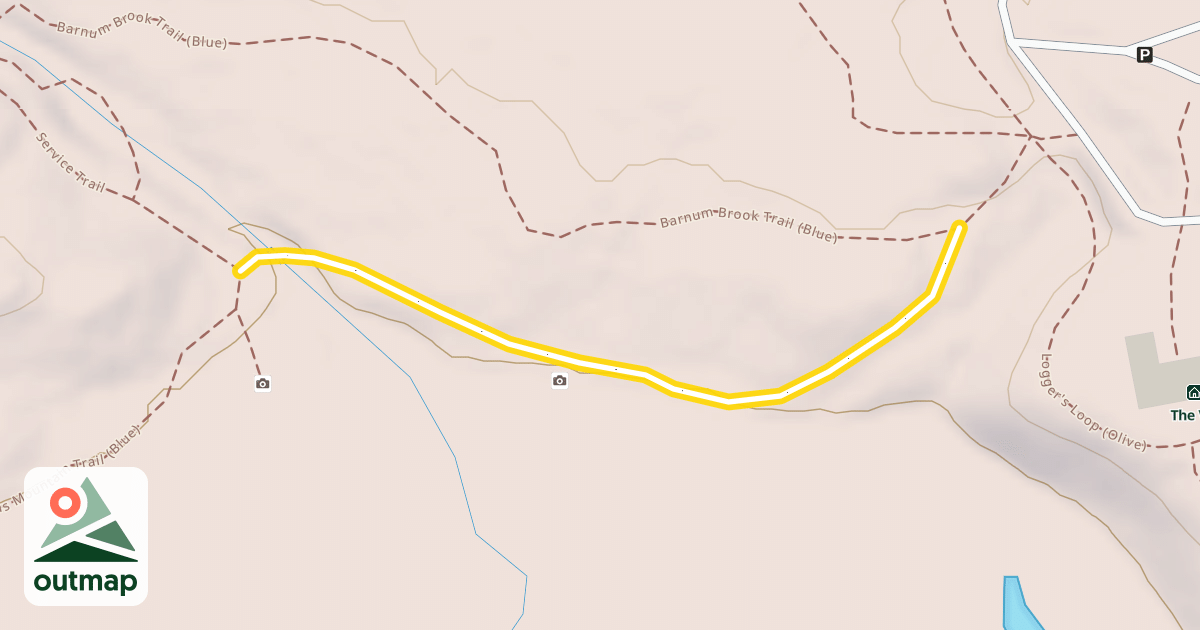 Map of Barnum Brook Trail (Blue)
