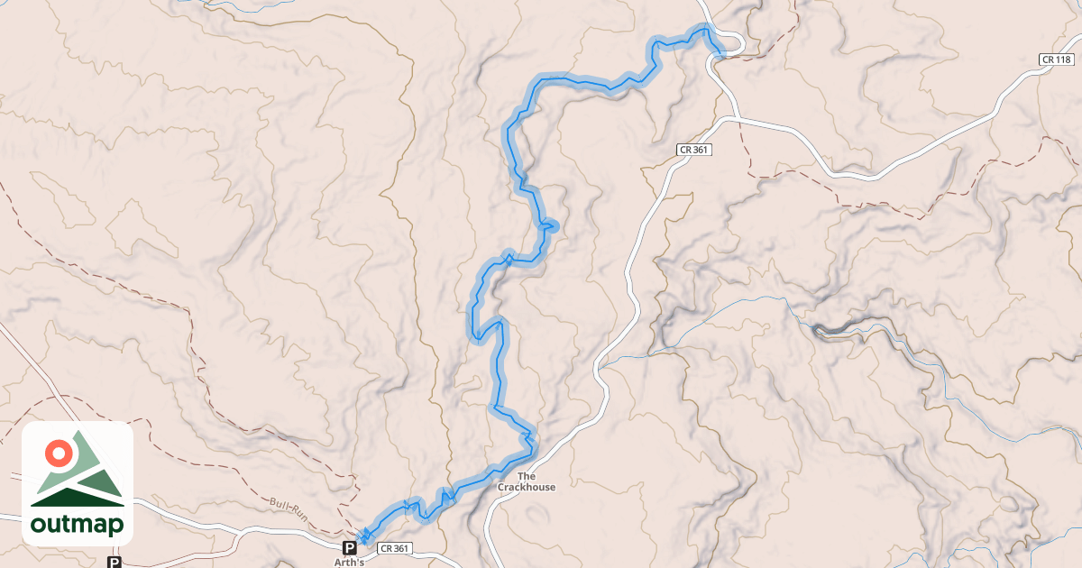 Map of Arth's Corner Trail