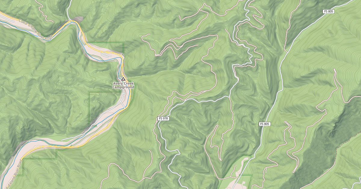 Map preview of Head Of Avery Creek 4wd