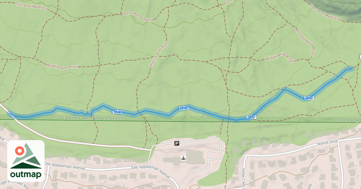 Map of Lower Pipeline Trail