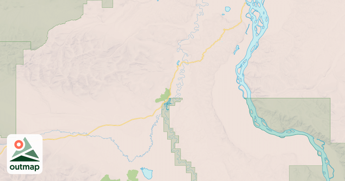 Map of Yukon Quest Winter Trail