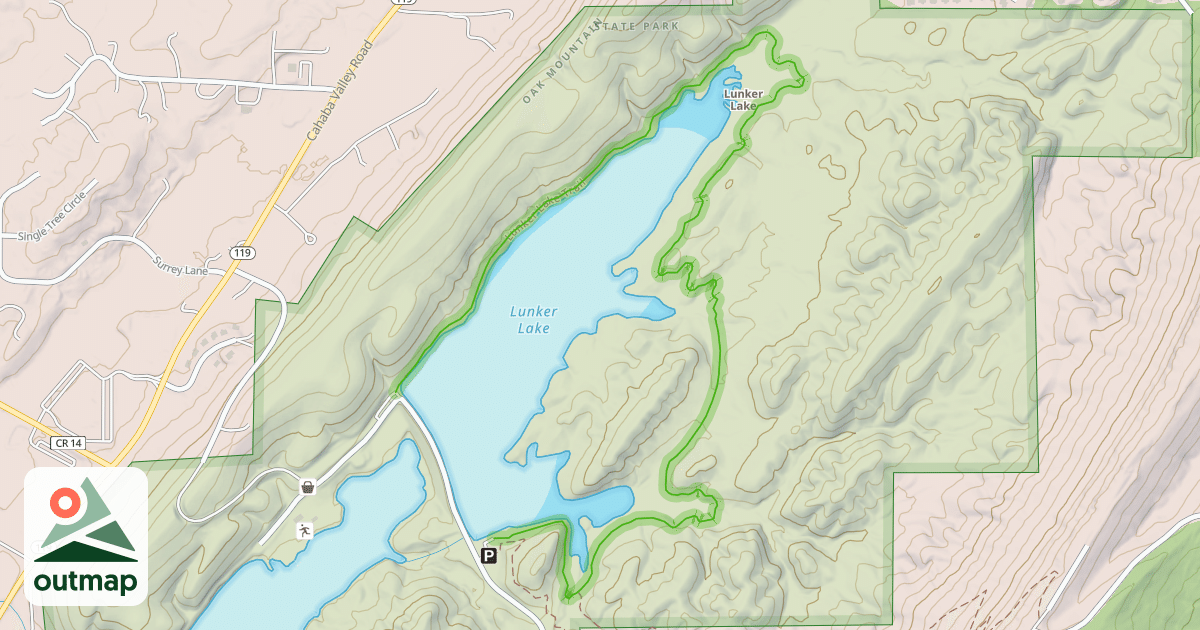 Map of Lunker Lake Trail