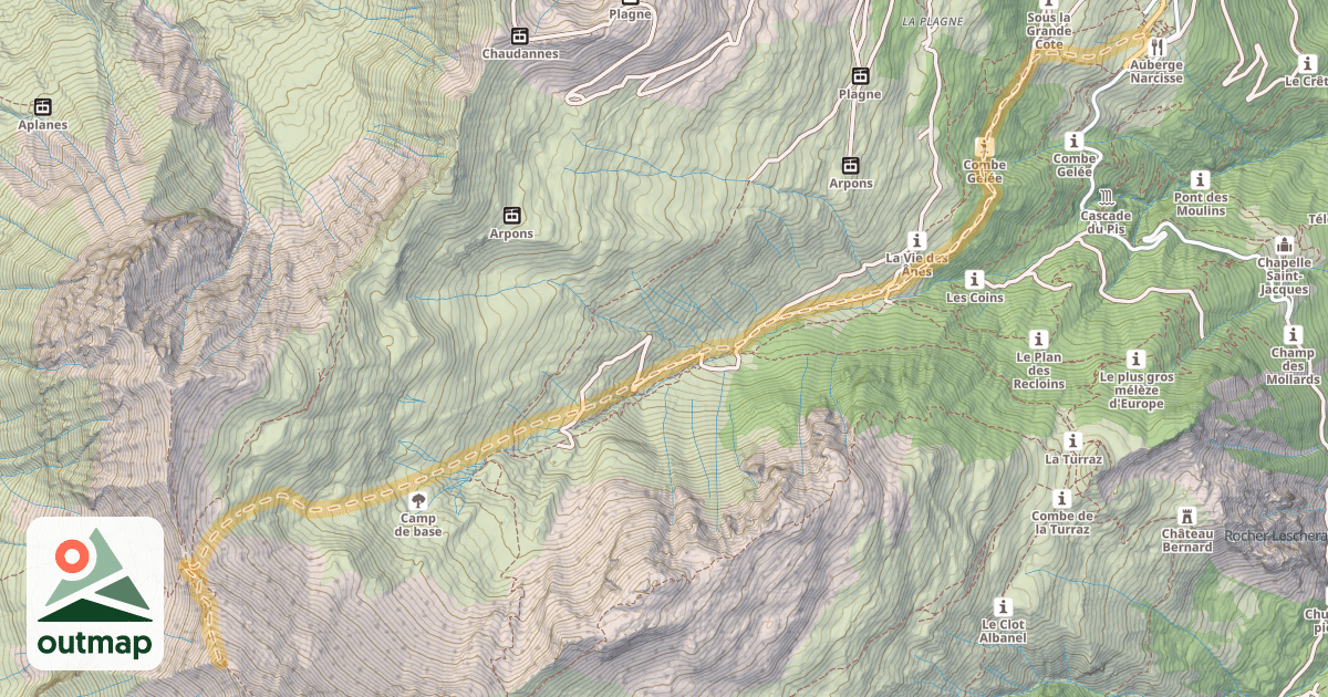 Map of Col d'Émy — Albanne