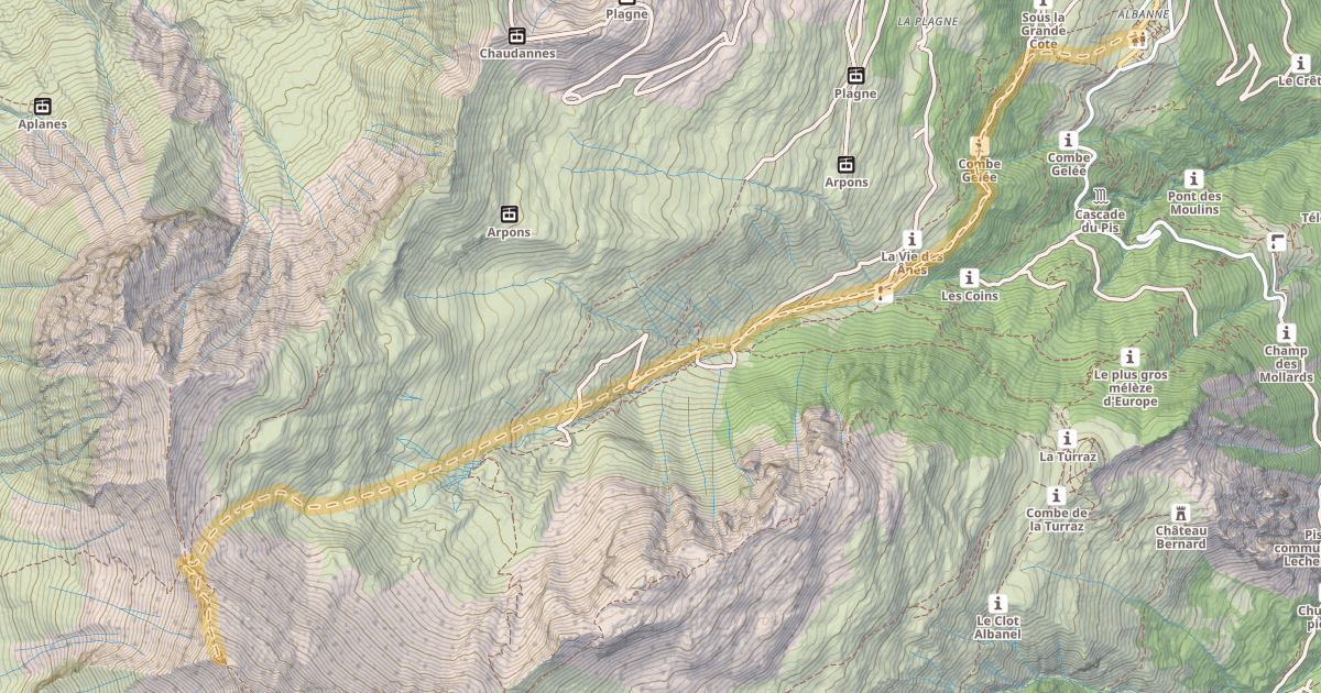 Map preview of Col d'Émy — Albanne