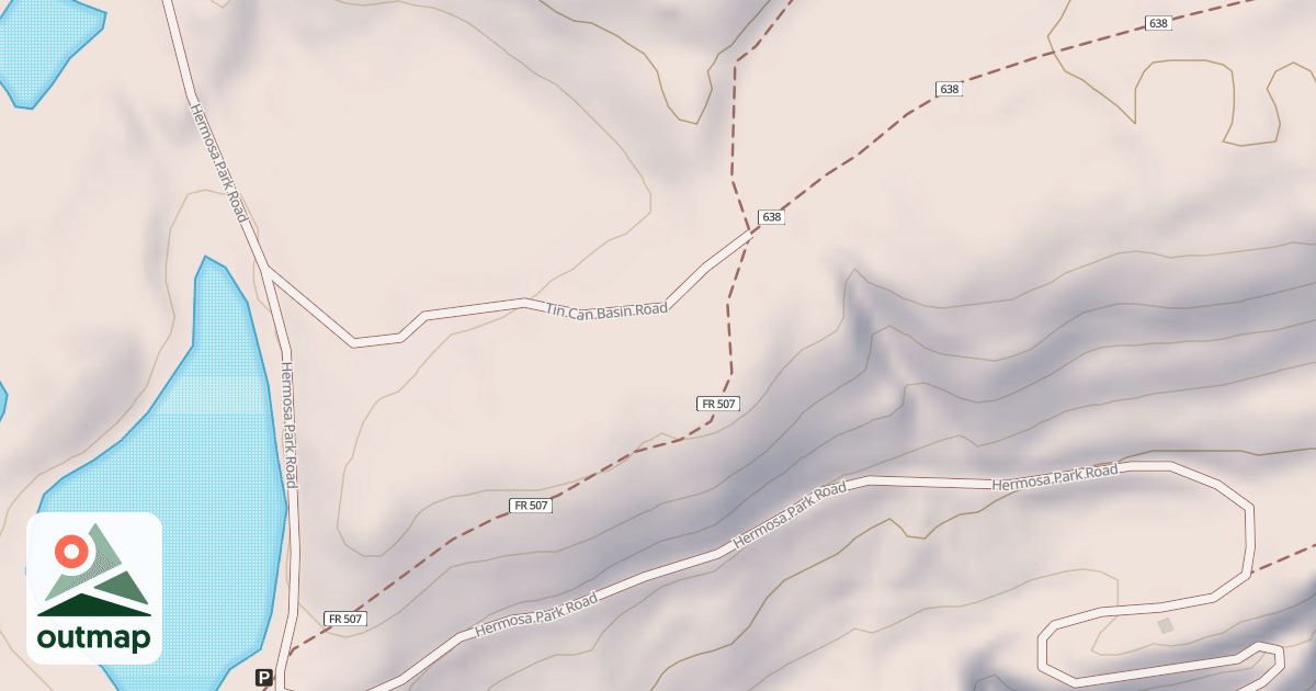 Map of TIN CAN BASIN CAMP SPUR