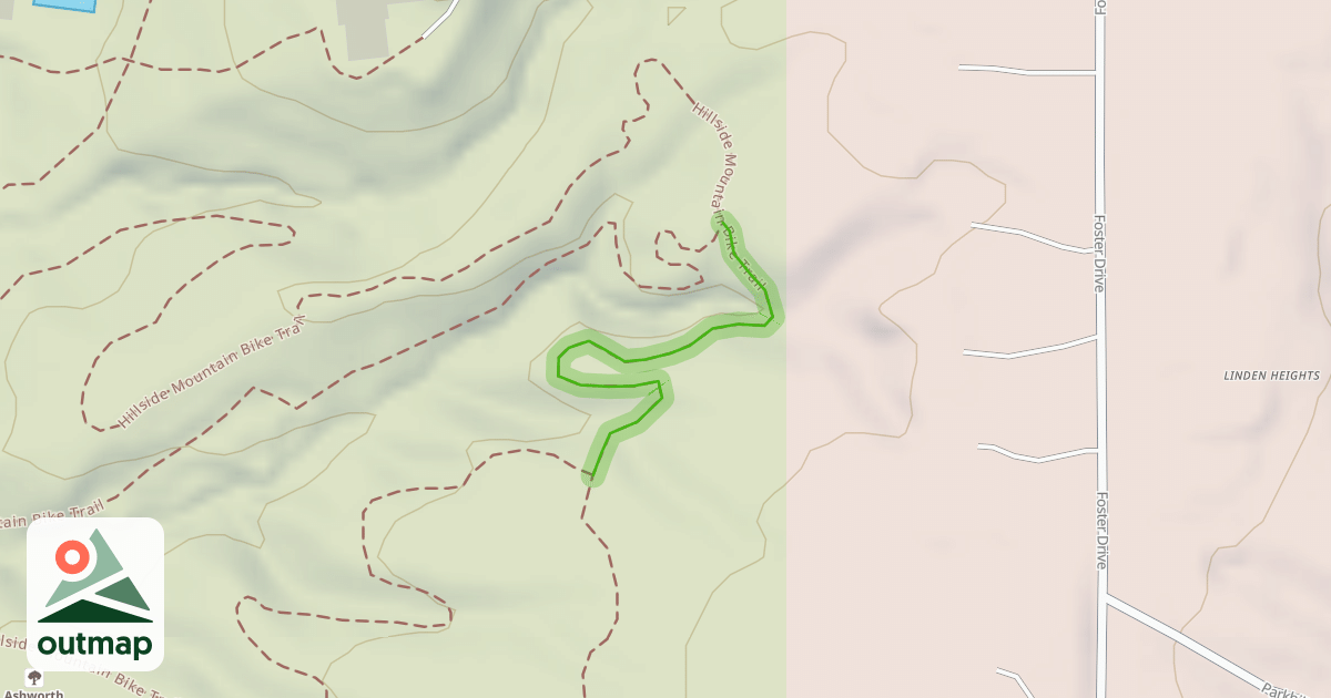 Map of Hillside Mountain Bike Trail