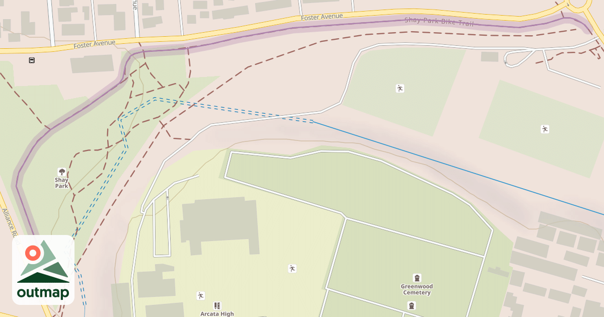 Map of Shay Park Bike Trail