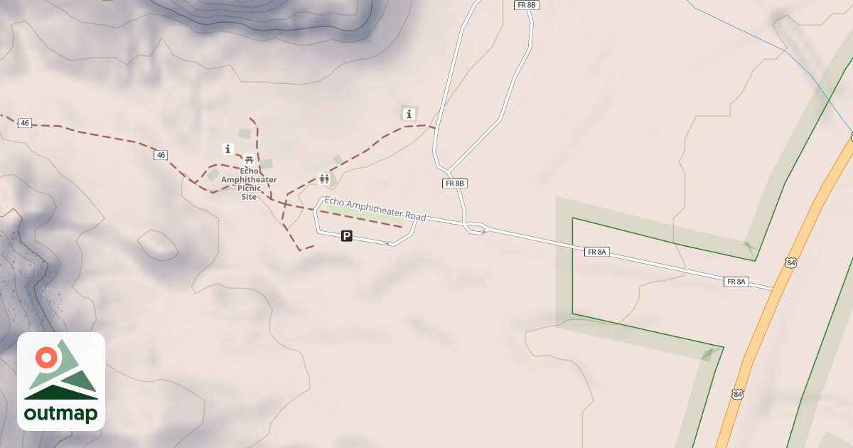 Map of ECHO AMP. ROAD
