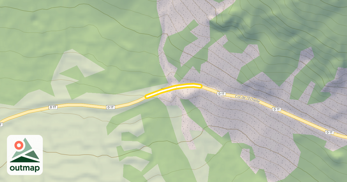 Map of Col de l'Échelle