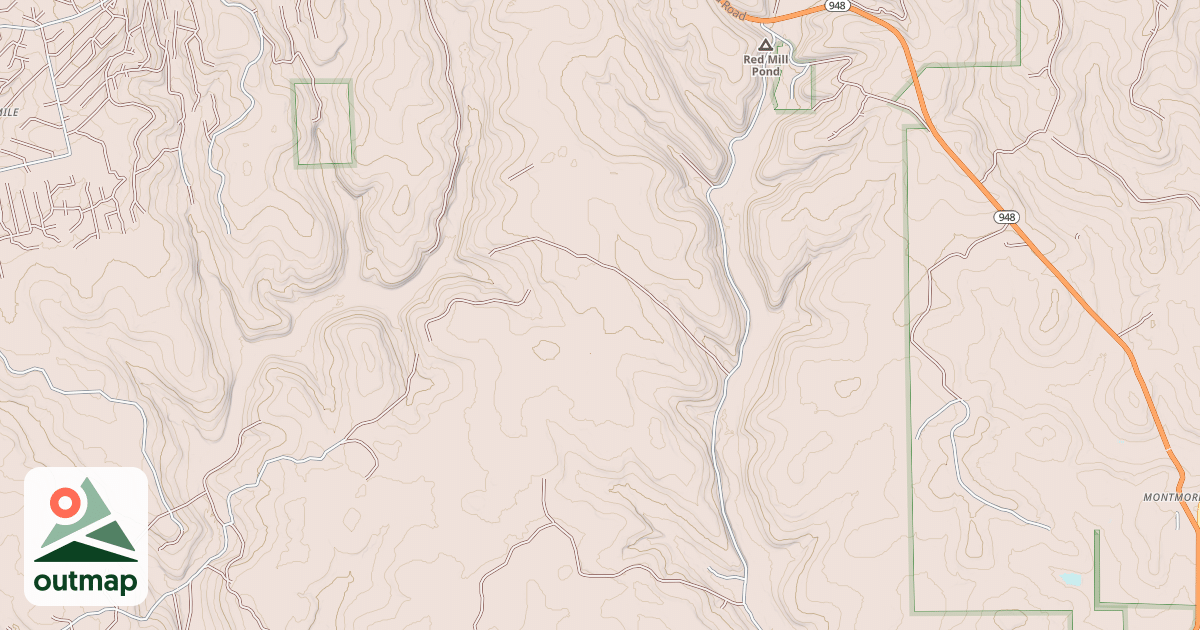 Map of RED MILL RUN
