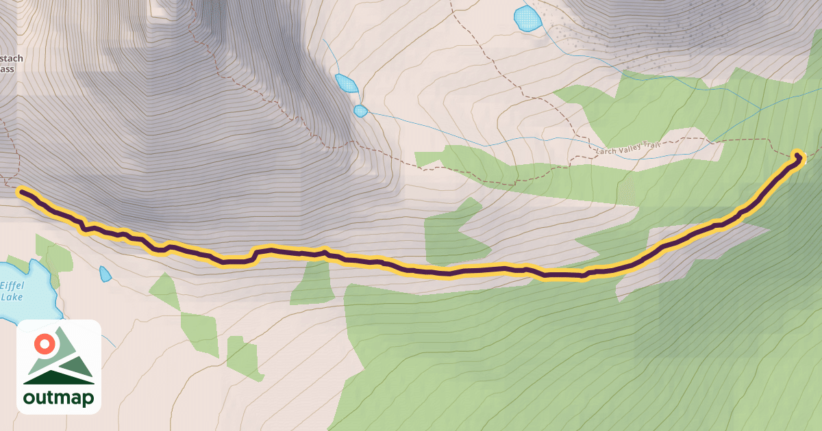 Map of Eiffel Lake Trail