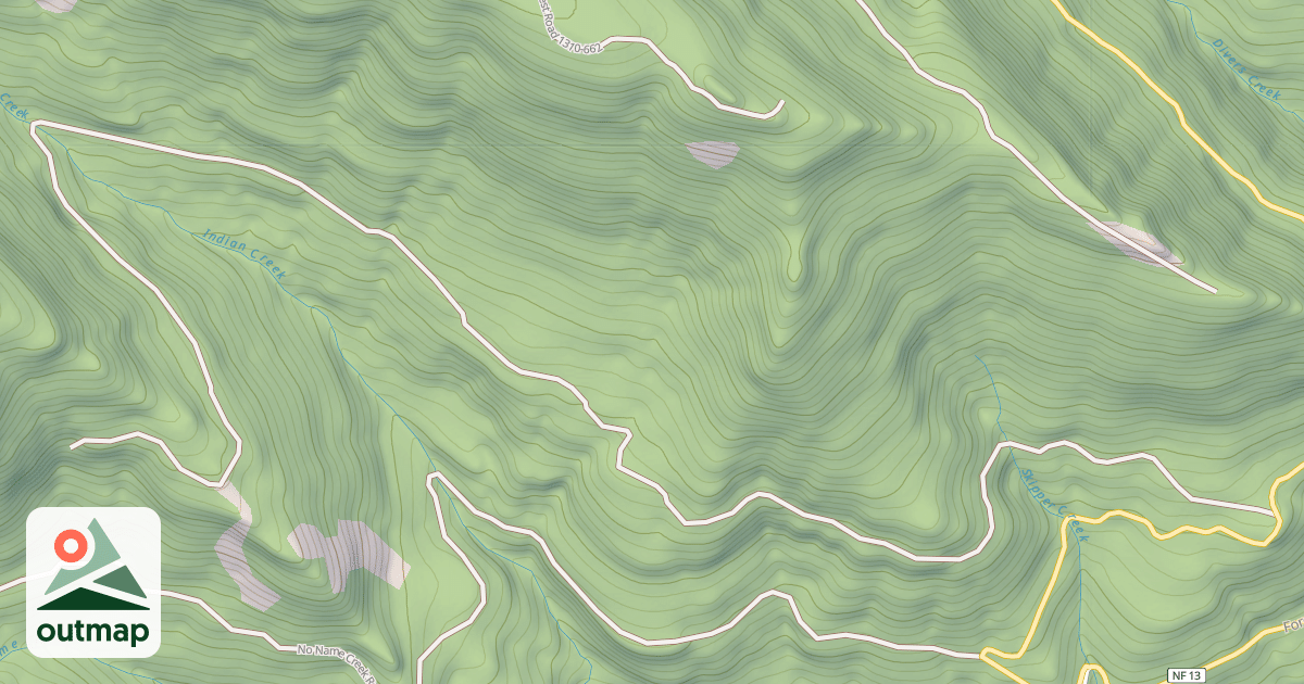 Map of INDIAN CREEK