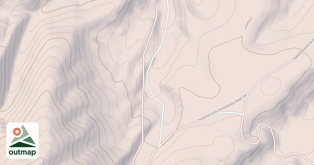 Map of HUTCHEY CANYON SPUR