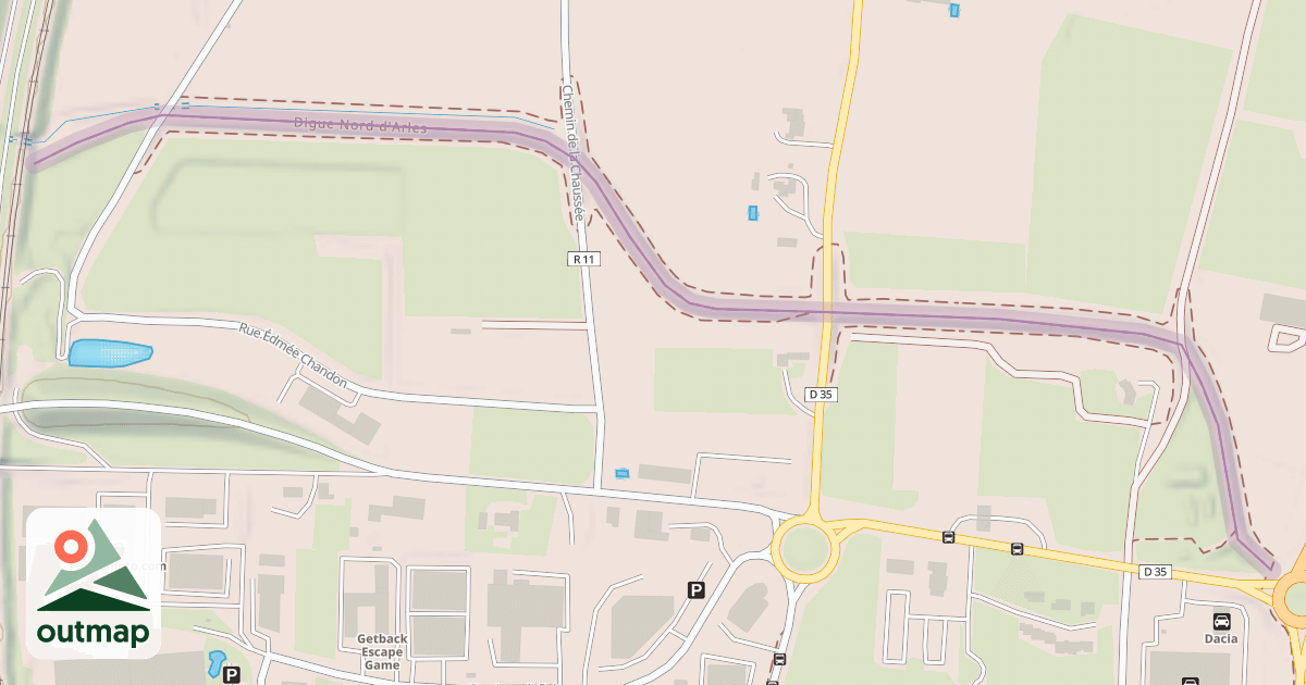 Map of Digue Nord d'Arles