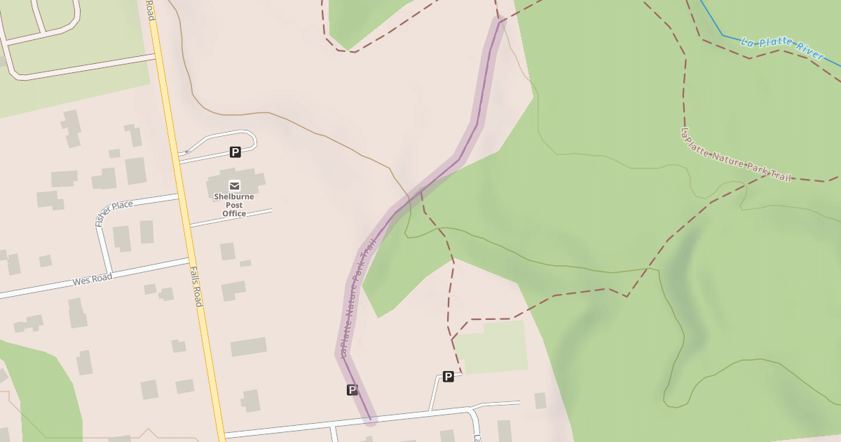 Map preview of LaPlatte Nature Park Trail