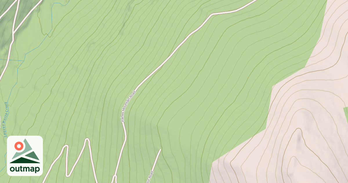 Map of PAINES MOUNTAIN