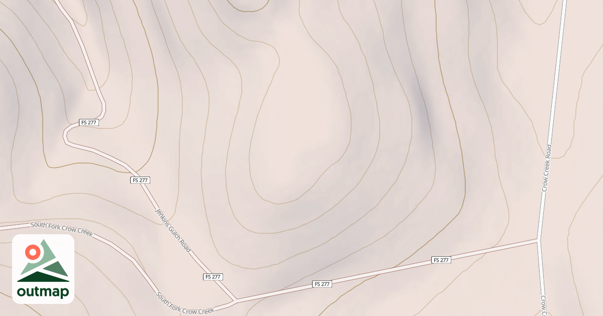 Map of SOUTH FORK CROW CREEK