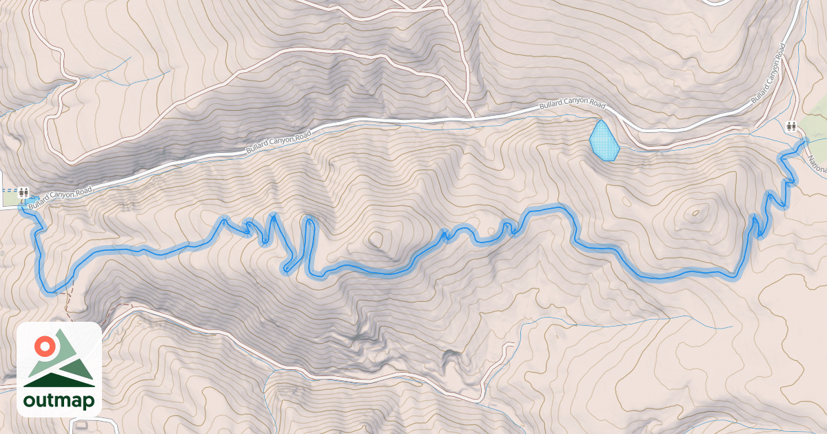 Map of Bullard Canyon Trail