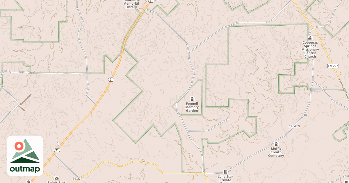 Map of SOUTH PINE