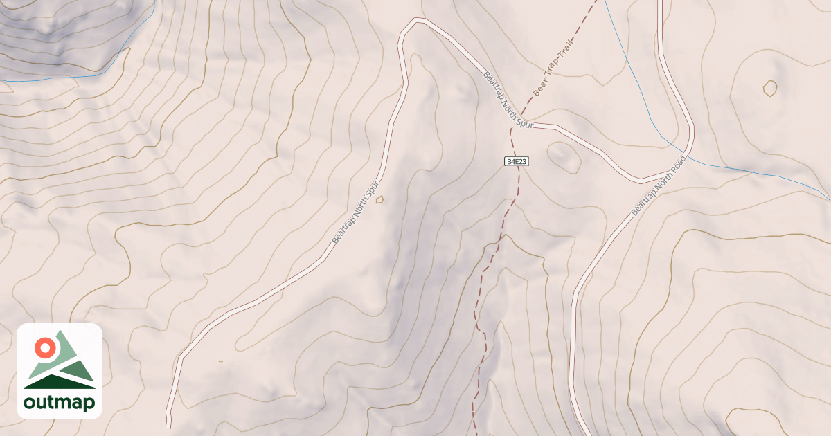 Map of BEARTRAP NORTH