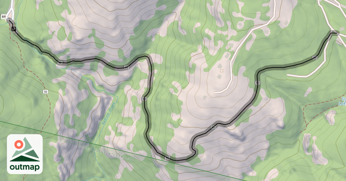 Map of Sunset Trail #90