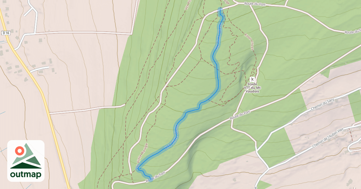 Map of VTT Piste Bleue