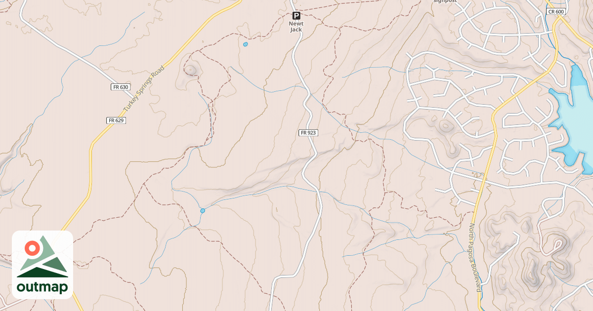 Map of Turkey Springs Winter