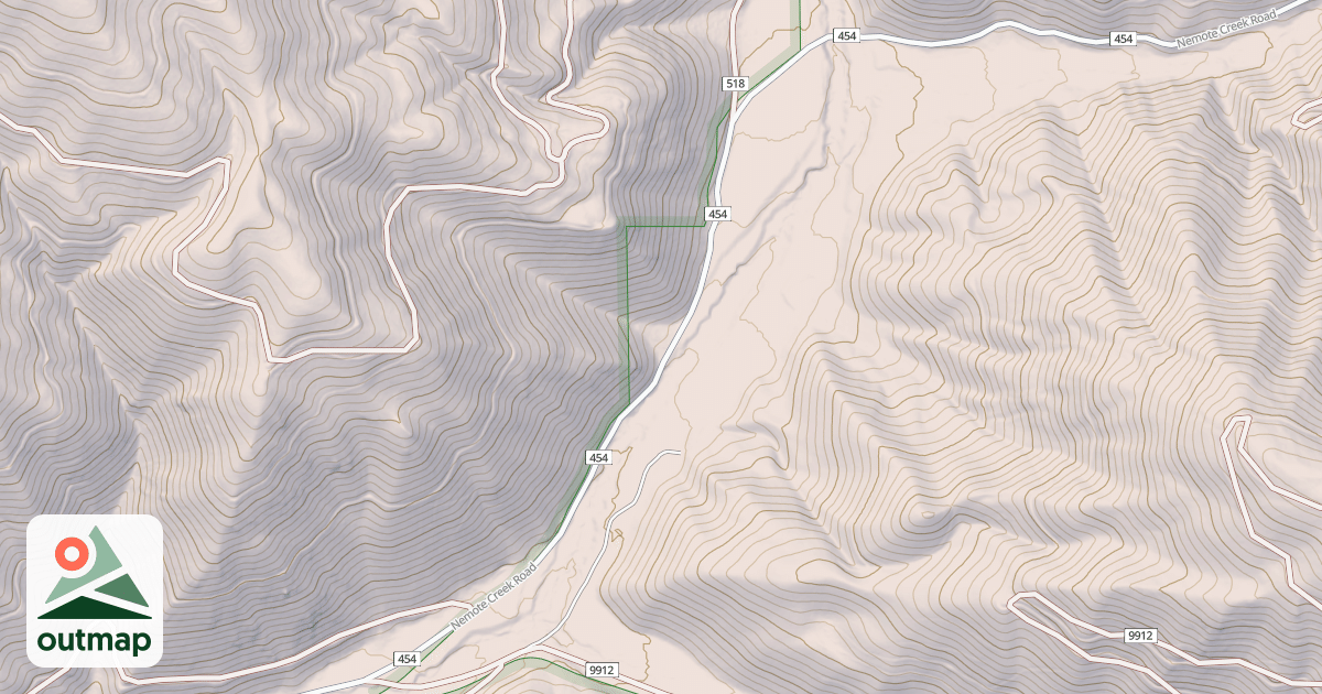 Map of NEMOTE CREEK